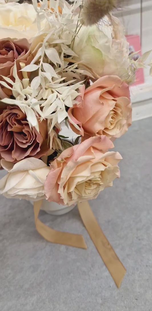 Bouquet de mariée sable doré
